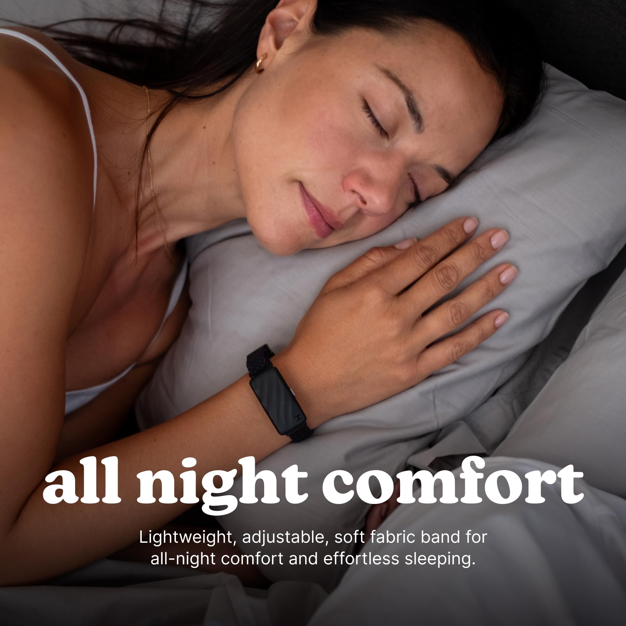 Homedics WakeBand Vibrating Alarm Wristband - Silent Clock Alternative - Black Sleep Aid - New