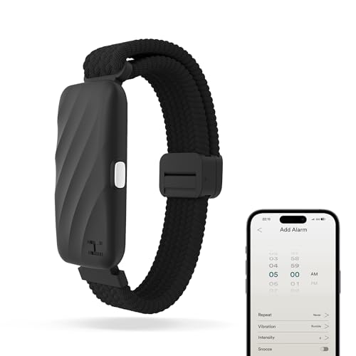 Homedics WakeBand Vibrating Alarm Wristband - Silent Clock Alternative - Black Sleep Aid - New