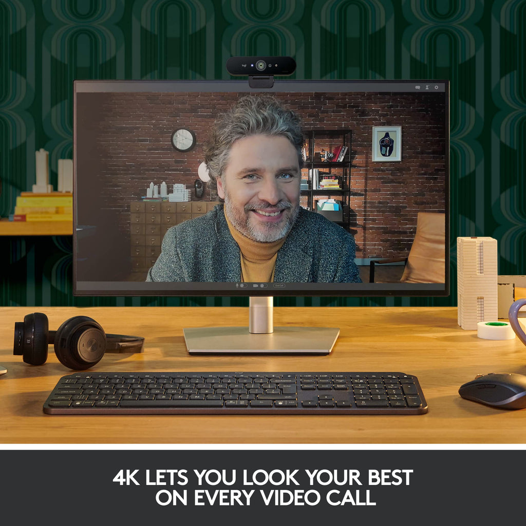 Logitech Brio Ultra HD Pro Webcam - 4K UHD 1080p Full HD - Streaming Video Conferencing Camera - USB Plug & Play - Damaged Box
