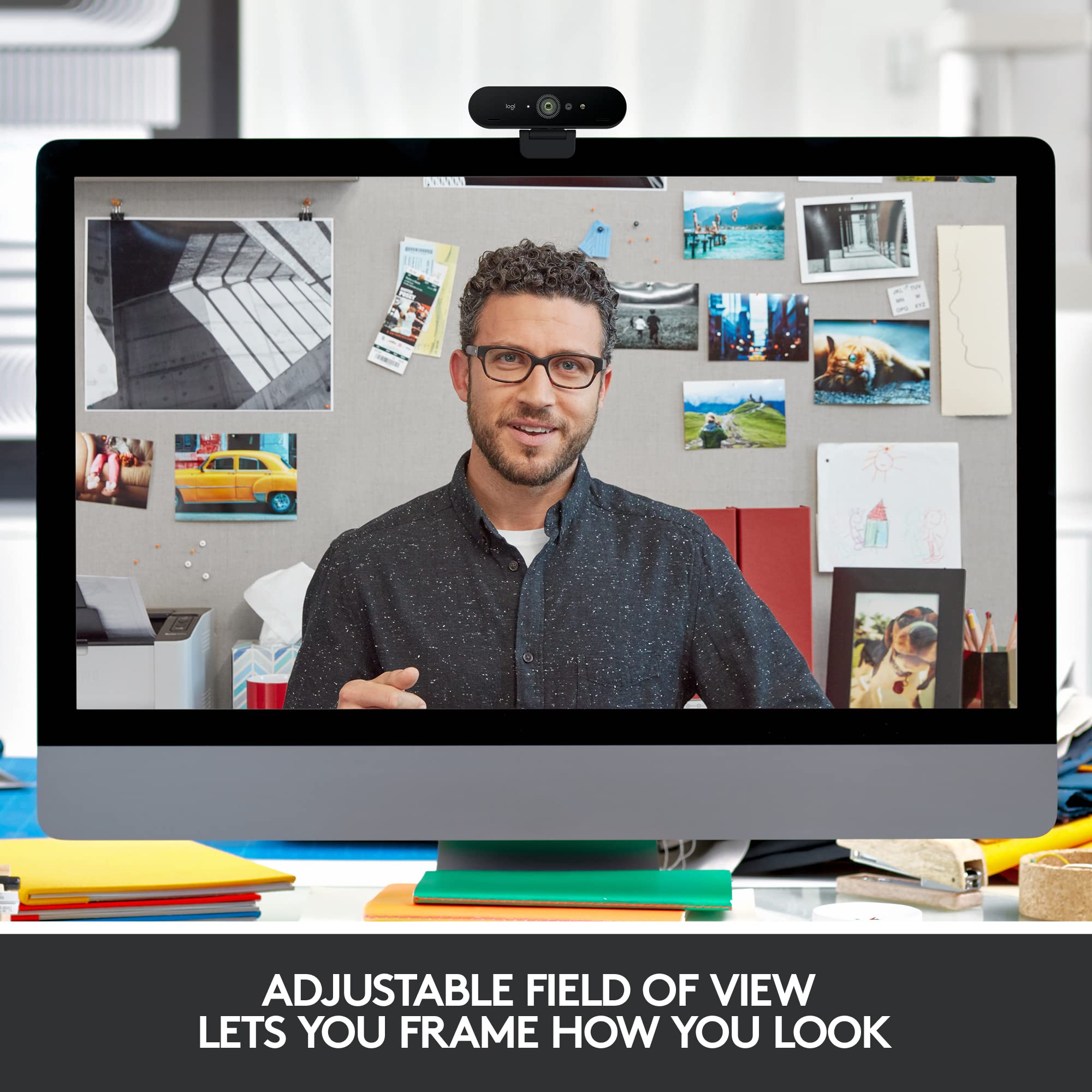 Logitech Brio Ultra HD Pro Webcam - 4K UHD 1080p Full HD - Streaming Video Conferencing Camera - USB Plug & Play - Damaged Box