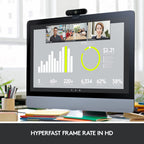 Logitech Brio Ultra HD Pro Webcam - 4K UHD 1080p Full HD - Streaming Video Conferencing Camera - USB Plug & Play - Damaged Box
