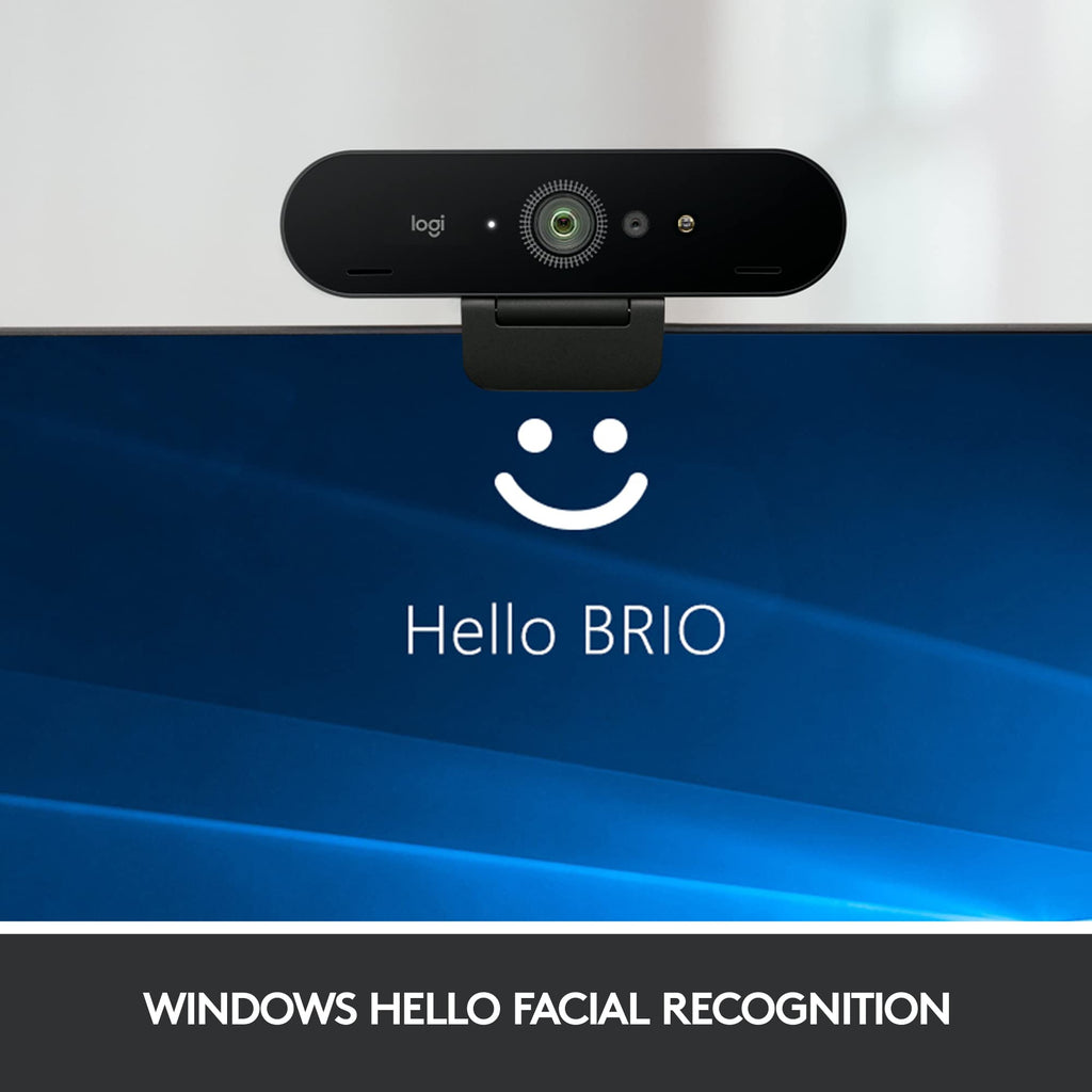 Logitech Brio Ultra HD Pro Webcam - 4K UHD 1080p Full HD - Streaming Video Conferencing Camera - USB Plug & Play - Damaged Box