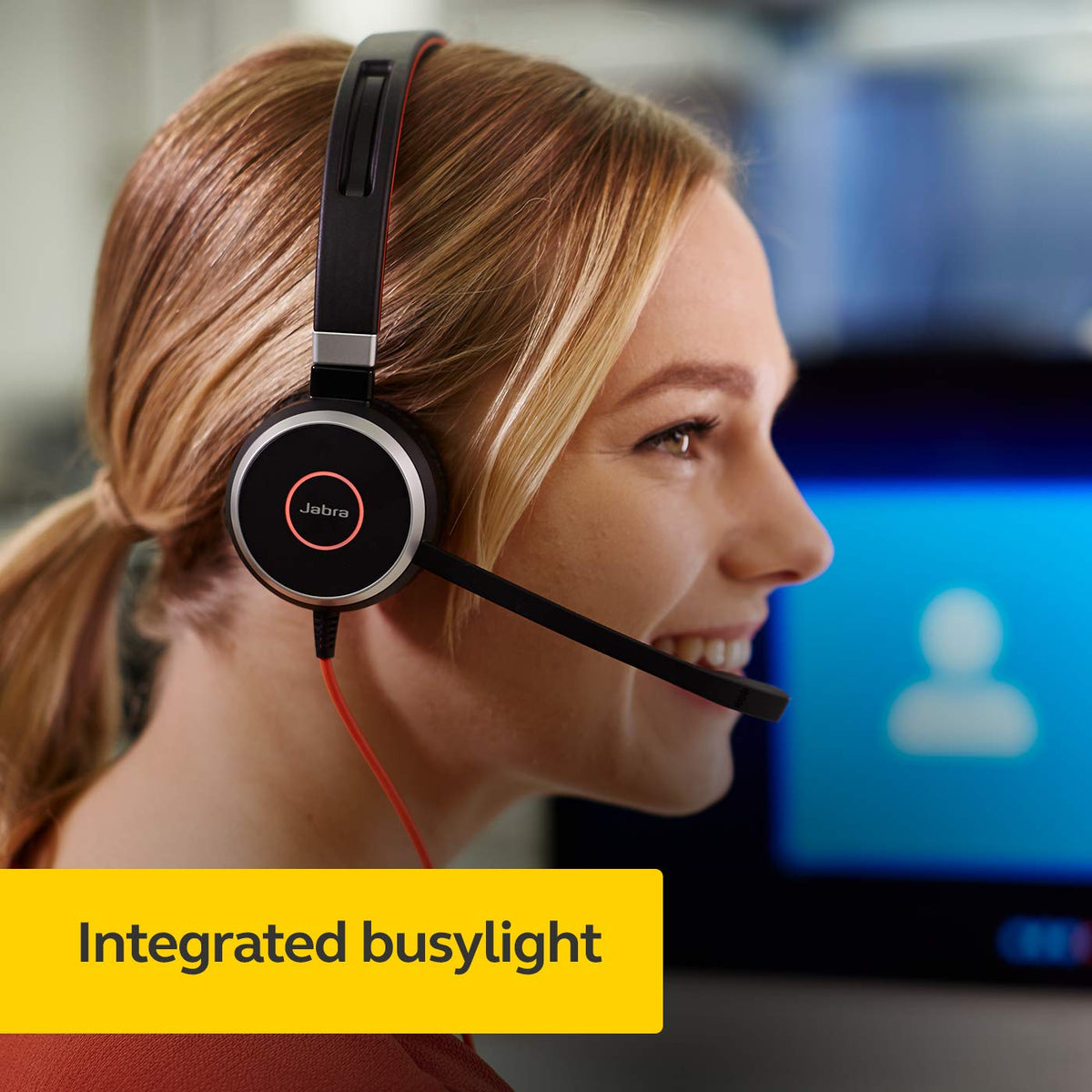 Jabra Evolve 40 MS Stereo Headset - Microsoft Certified Headphones - USB Controller - Black - VoIP Softphone PC Headset - New