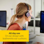 Jabra Evolve 40 MS Stereo Headset - Microsoft Certified Headphones - USB Controller - Black - VoIP Softphone PC Headset - New
