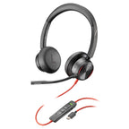 Poly Blackwire 8225 Wired Headset - Active Noise Cancelling - Hi-Fi Stereo - USB-A - PC Mac Teams Zoom Compatible - New