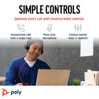 Poly Blackwire 8225 Wired Headset - Active Noise Cancelling - Hi-Fi Stereo - USB-A - PC Mac Teams Zoom Compatible - New