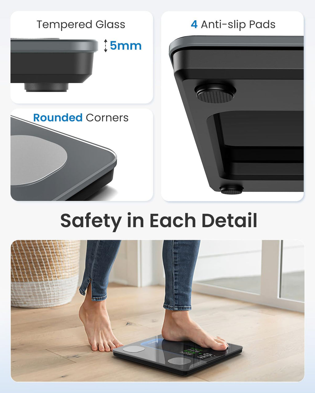 RENPHO Smart Scales - Body Weight Bathroom Scale - 7-in-1 Large Display - 35st - Elis 2XL Digital Health Monitor - Damaged Box