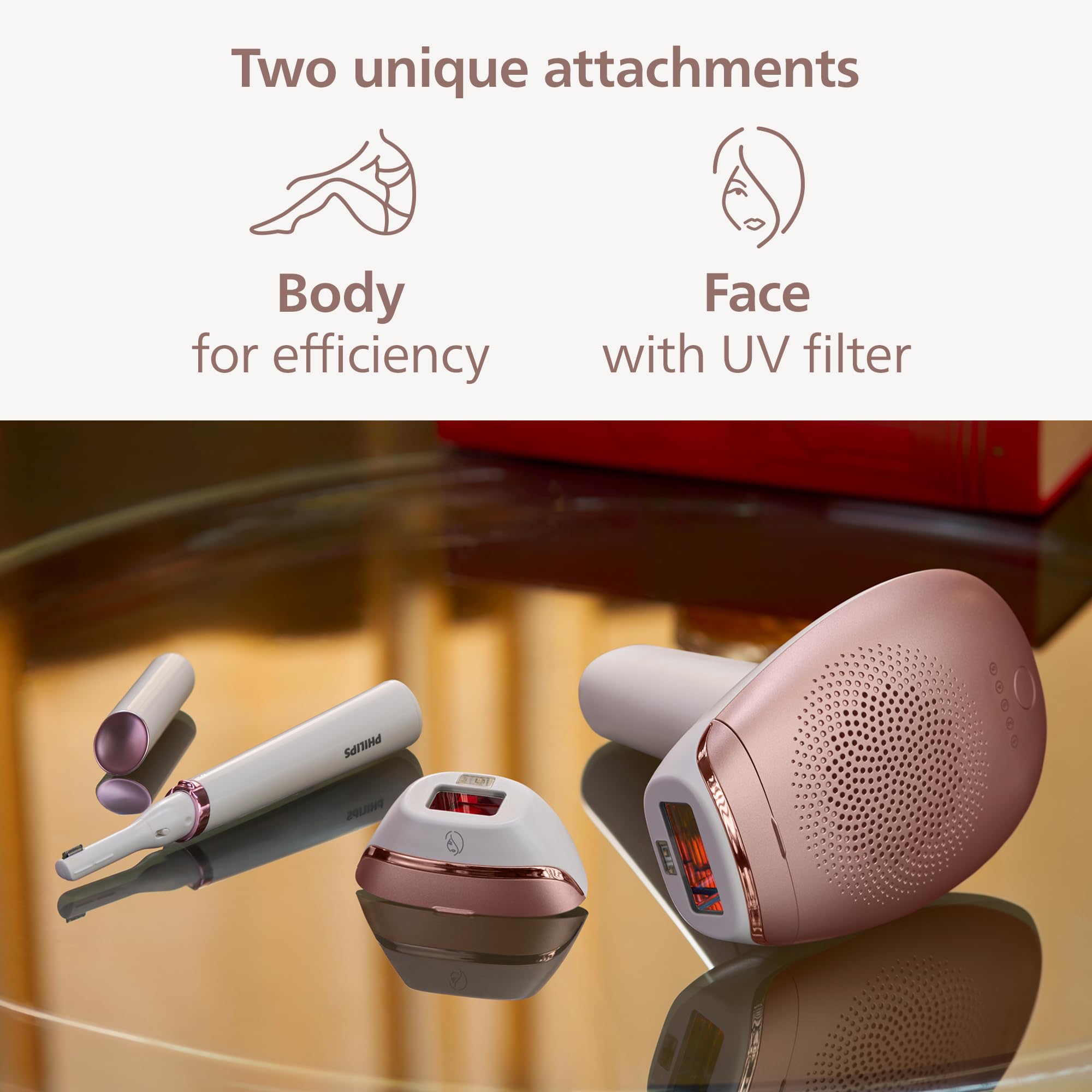 Philips Lumea 7000 Series IPL Hair Removal Device BRI921/00 - Laser Alternative, Body & Face, Satin Compact Trimmer - Damaged Box