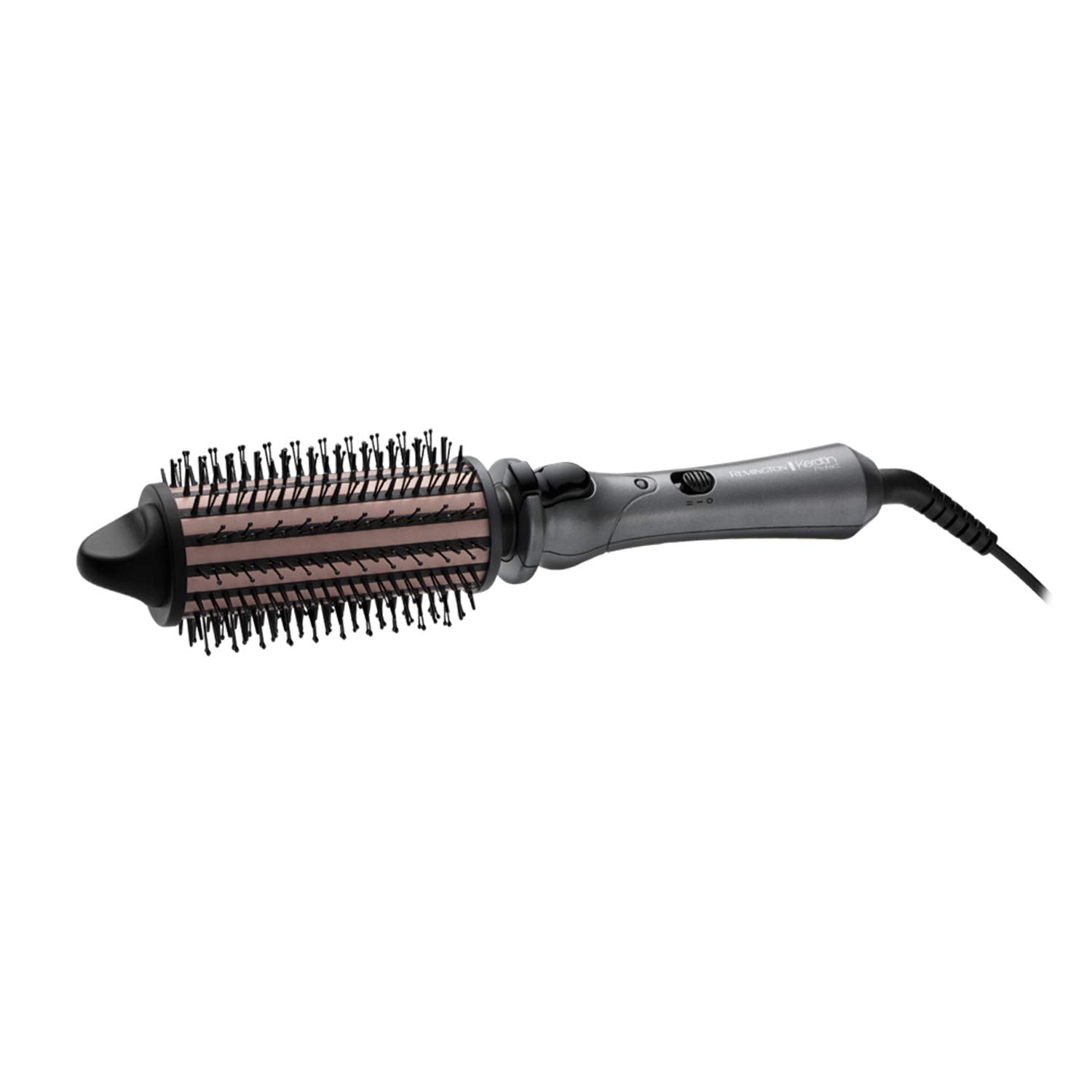 Remington Keratin Protect Heated Hot Hair Brush - 45mm Mixed Bristle, Ceramic Barrel, Volume & Curls CB65A458 - Damaged Box