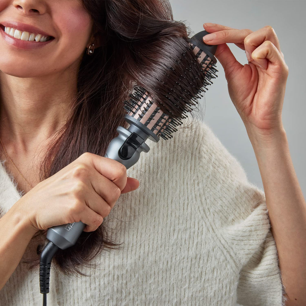 Remington Keratin Protect Heated Hot Hair Brush - 45mm Mixed Bristle, Ceramic Barrel, Volume & Curls CB65A458 - Damaged Box