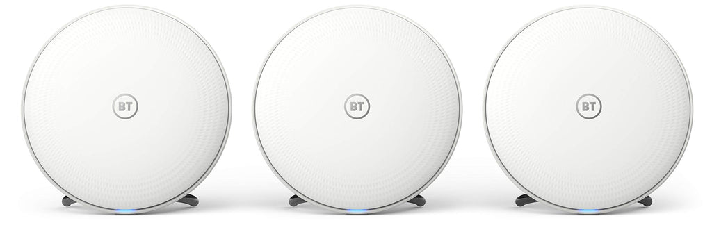BT Whole Home Wi-Fi - AC2600 Mesh Wi-Fi System - Pack of 3 Discs - Seamless Whole Home Coverage for Medium to Large Homes - Like New