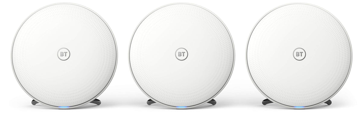 BT Whole Home Wi-Fi - AC2600 Mesh Wi-Fi System - Pack of 3 Discs - Seamless Whole Home Coverage for Medium to Large Homes - Like New