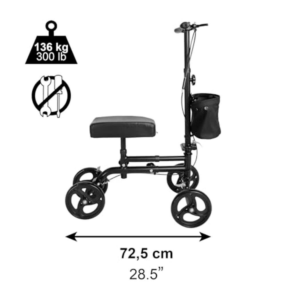 PEPE Mobility Knee Scooter Walker - Adult Disability Aid for Foot Ankle Injuries - Indoor Outdoor Mobility Solution - Like New