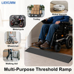 LIEKUMM Wheelchair Threshold Ramp - 3cm Height, 650kg Load Capacity - Mobility Aid Access Slope - Damaged Box