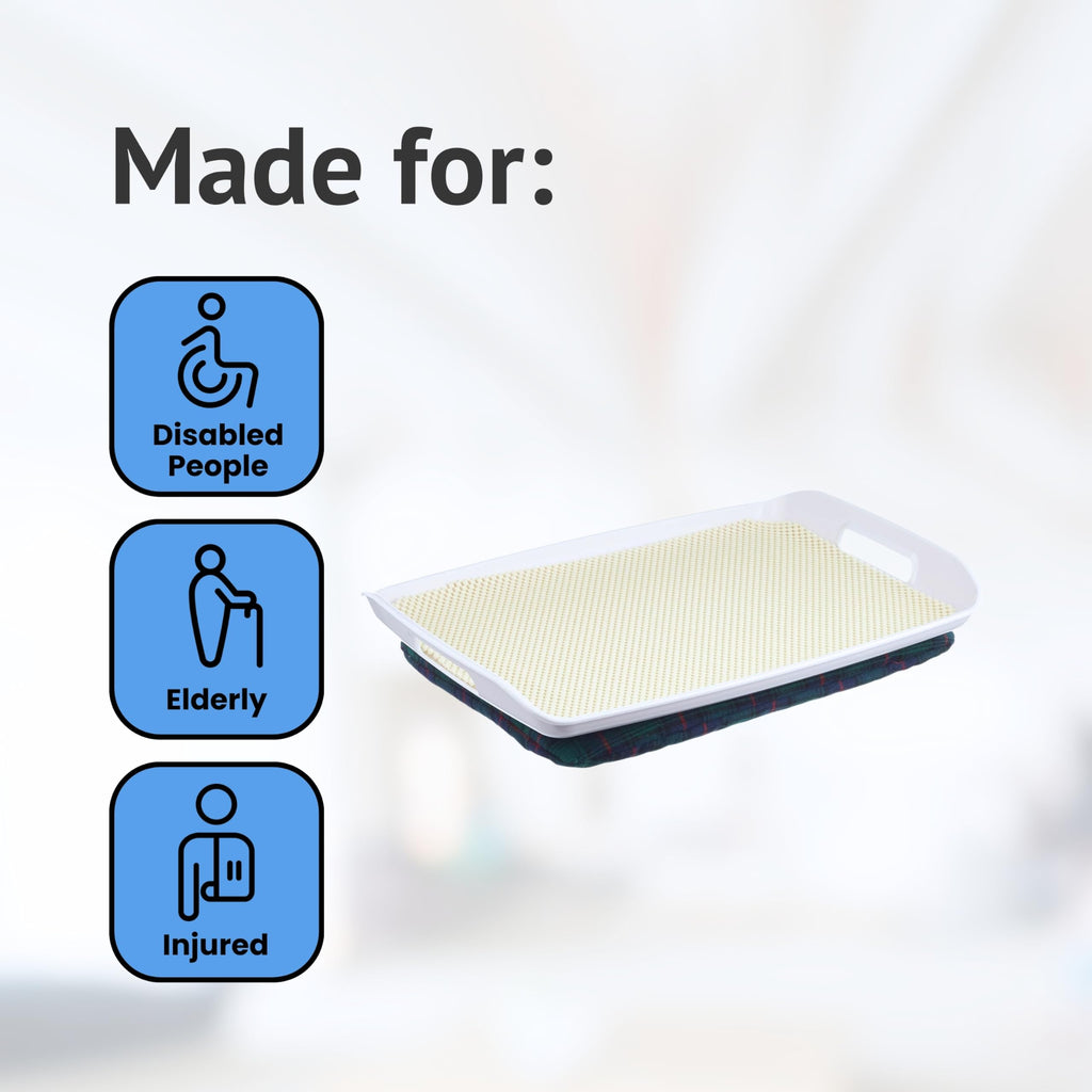 Homecraft Beanbag Stay Tray - Stable Food Lap Tray with Cushion & Non-Slip Mat - Bed Tray for Adults, Elderly, Disabled Users - Damaged Box