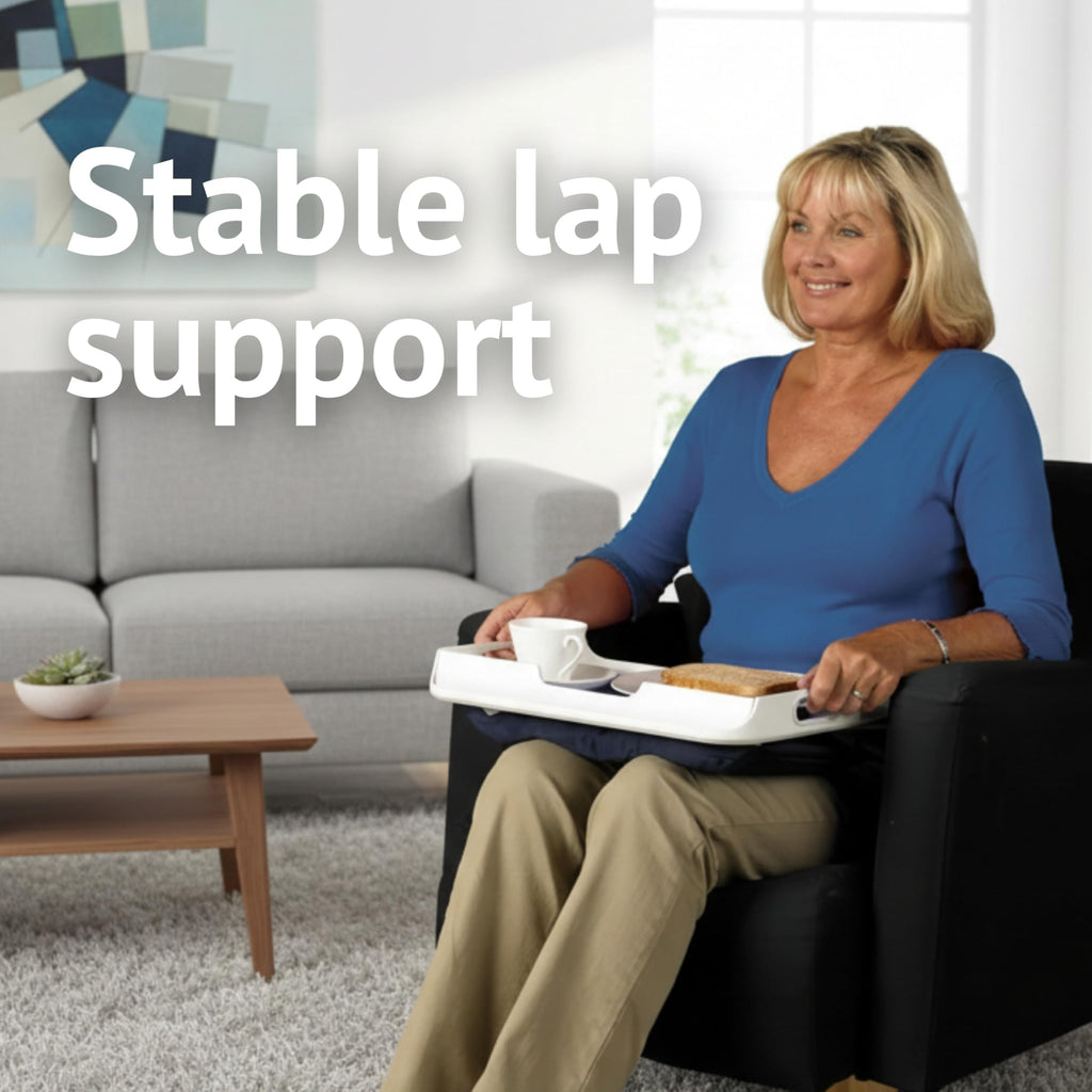 Homecraft Beanbag Stay Tray - Stable Food Lap Tray with Cushion & Non-Slip Mat - Bed Tray for Adults, Elderly, Disabled Users - Damaged Box