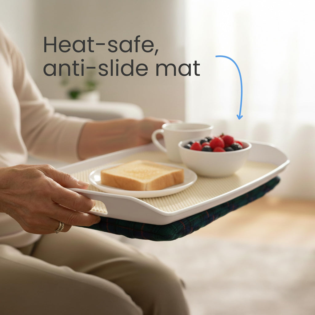Homecraft Beanbag Stay Tray - Stable Food Lap Tray with Cushion & Non-Slip Mat - Bed Tray for Adults, Elderly, Disabled Users - Damaged Box