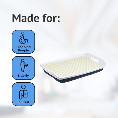 Homecraft Beanbag Stay Tray - Stable Food Lap Tray with Cushion & Non-Slip Mat - Bed Tray for Adults, Elderly, Disabled Users - Damaged Box