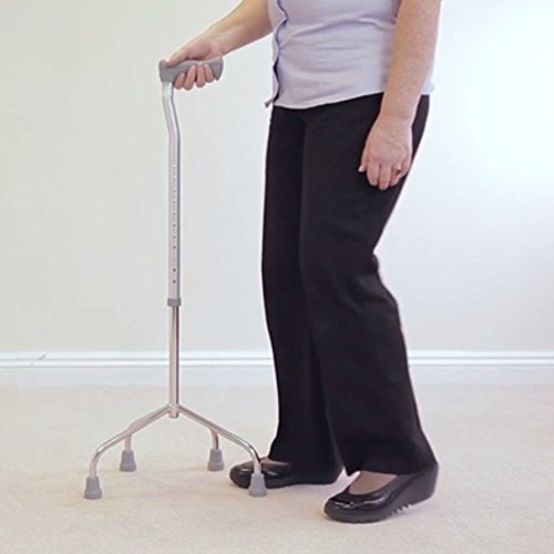 Wide Quad Base Walking Stick - Mobility Aid Support Cane for Healthcare Users - Damaged Box