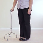 Wide Quad Base Walking Stick - Mobility Aid Support Cane for Healthcare Users - Damaged Box