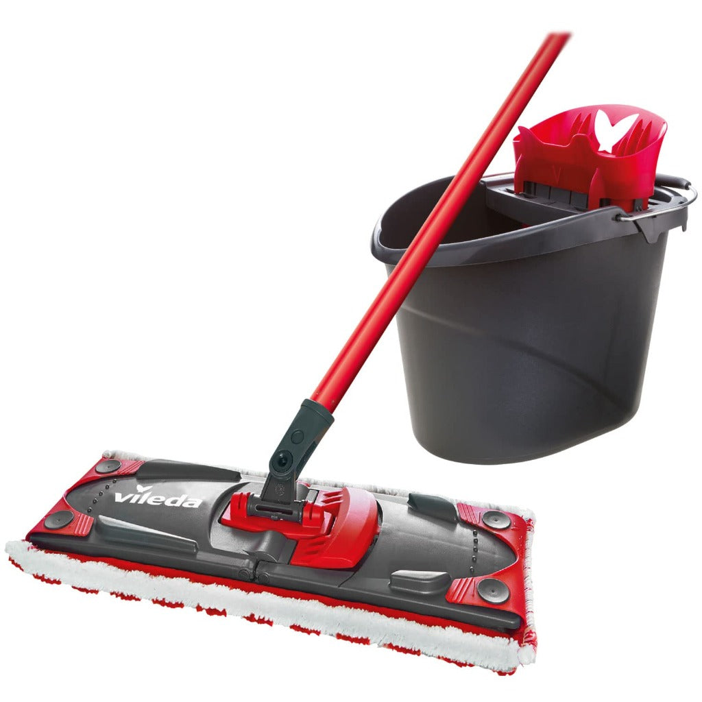 Vileda UltraMax Complete Flat M Mop & Bucket Set - Microfibre Mop Head System - Damaged Box