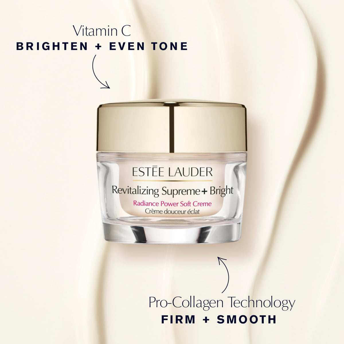 Estée Lauder Revitalizing Supreme+ Bright Radiance Power Soft Cream - Face Moisturiser Vitamin C - Dark Spots Dullness 50ml - New