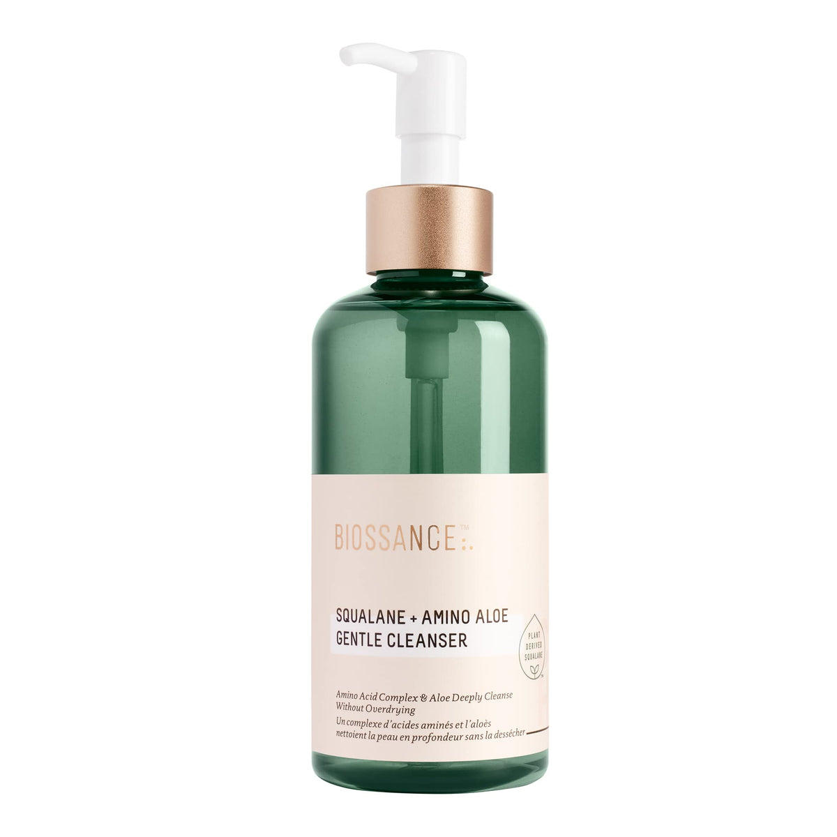 BIOSSANCE Squalane + Amino Aloe Gentle Face Wash - Foaming Cleanser Gel - Hydrating Facial Cleanser - New