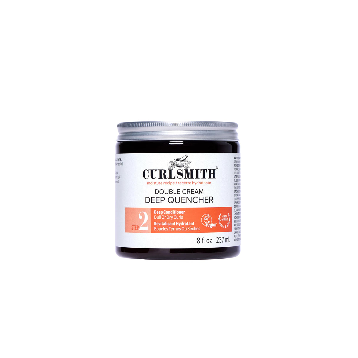 Curlsmith Double Cream Deep Quencher - Vegan Moisturising Deep Conditioner for Dry Wavy Curly Coily Hair 227g - New