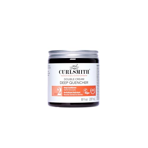 Curlsmith Double Cream Deep Quencher - Vegan Moisturising Deep Conditioner for Dry Wavy Curly Coily Hair 227g - New