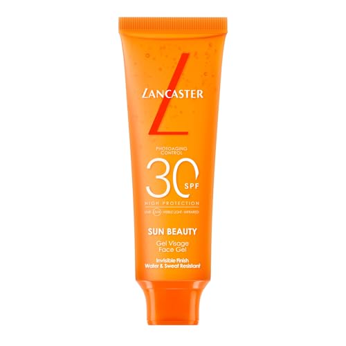 Lancaster Sun Beauty Face Gel SPF30 50ml - Photoaging Control - Broad Spectrum Sun Protection - Invisible Matte Finish - Damaged Box