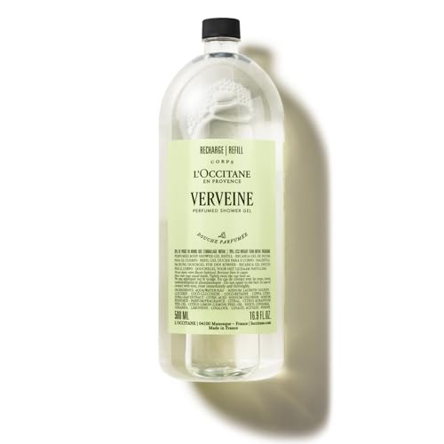 L'OCCITANE Verbena Perfumed Shower Gel Refill 500ml - Verveine Body Wash Liquid Soap Pouch - Damaged Box
