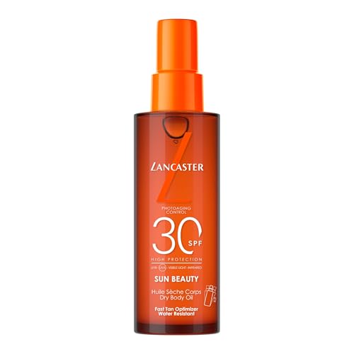 Lancaster Sun Beauty Dry Body Oil SPF30 150ml - Photoaging Control, Broad Spectrum Sun Protection, Fast Tan Optimizer, Water Resistant - New