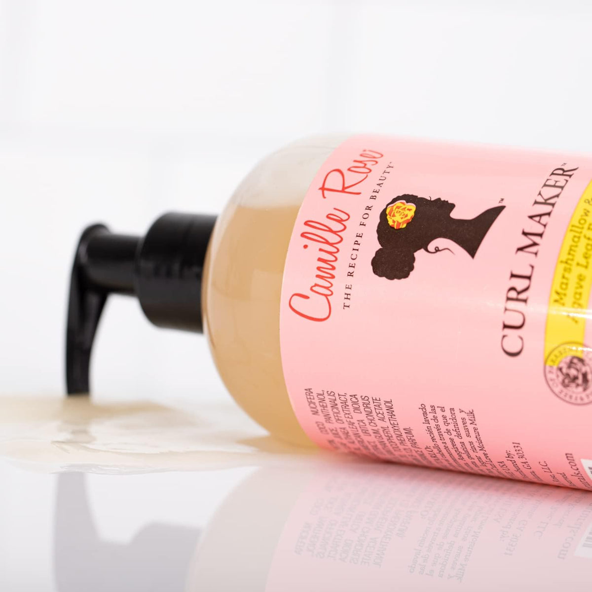 Camille Rose Curl Defining Bundle - Moisture Milk 240ml & Curl Maker 355ml - Hair Styling Set - Damaged Box