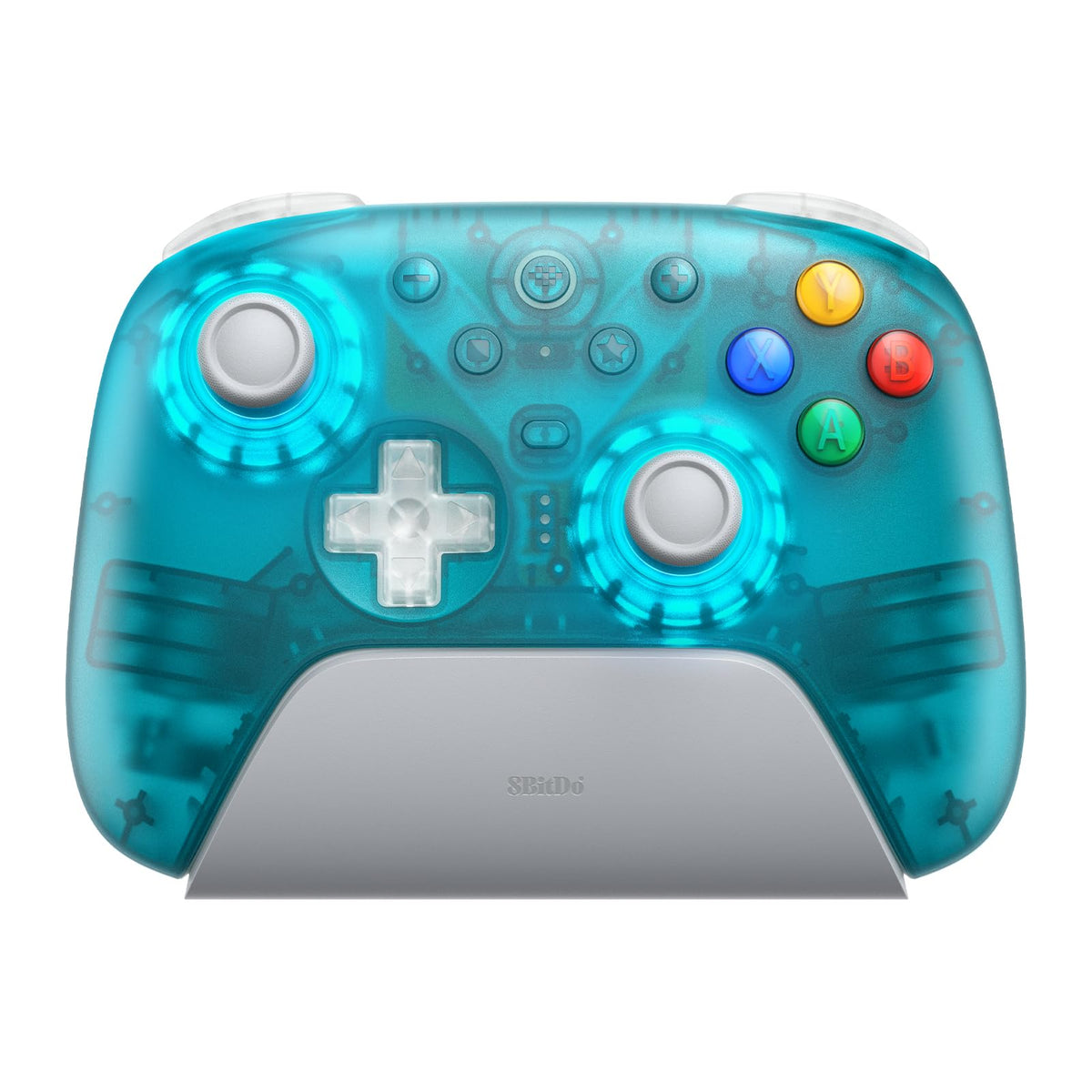 8BitDo Ultimate 2 Wireless Controller - PC, Apple, Steam, Android - TMR Joysticks, Hall Triggers, Clear Blue Gamepad - Like New