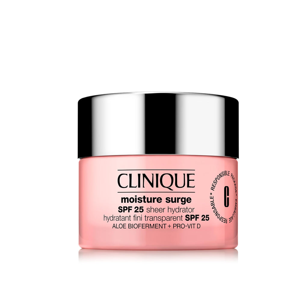Clinique Moisture Surge SPF 25 Sheer Hydrator Face Moisturiser 50ml - Hyaluronic Acid, Aloe, Sensitive Skin - New