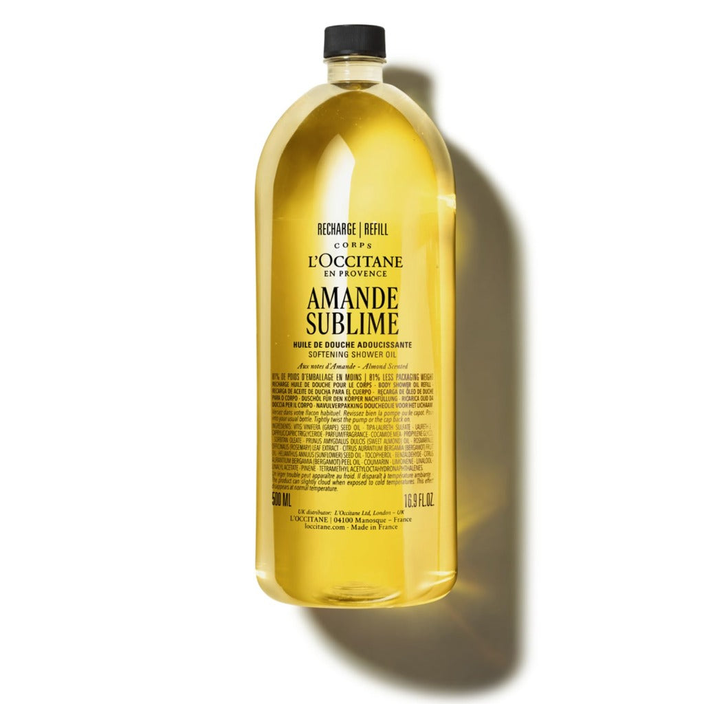 L'OCCITANE Almond Shower Oil Refill 500ml - Amande Sublime Body Cleansing Oil Skincare - New