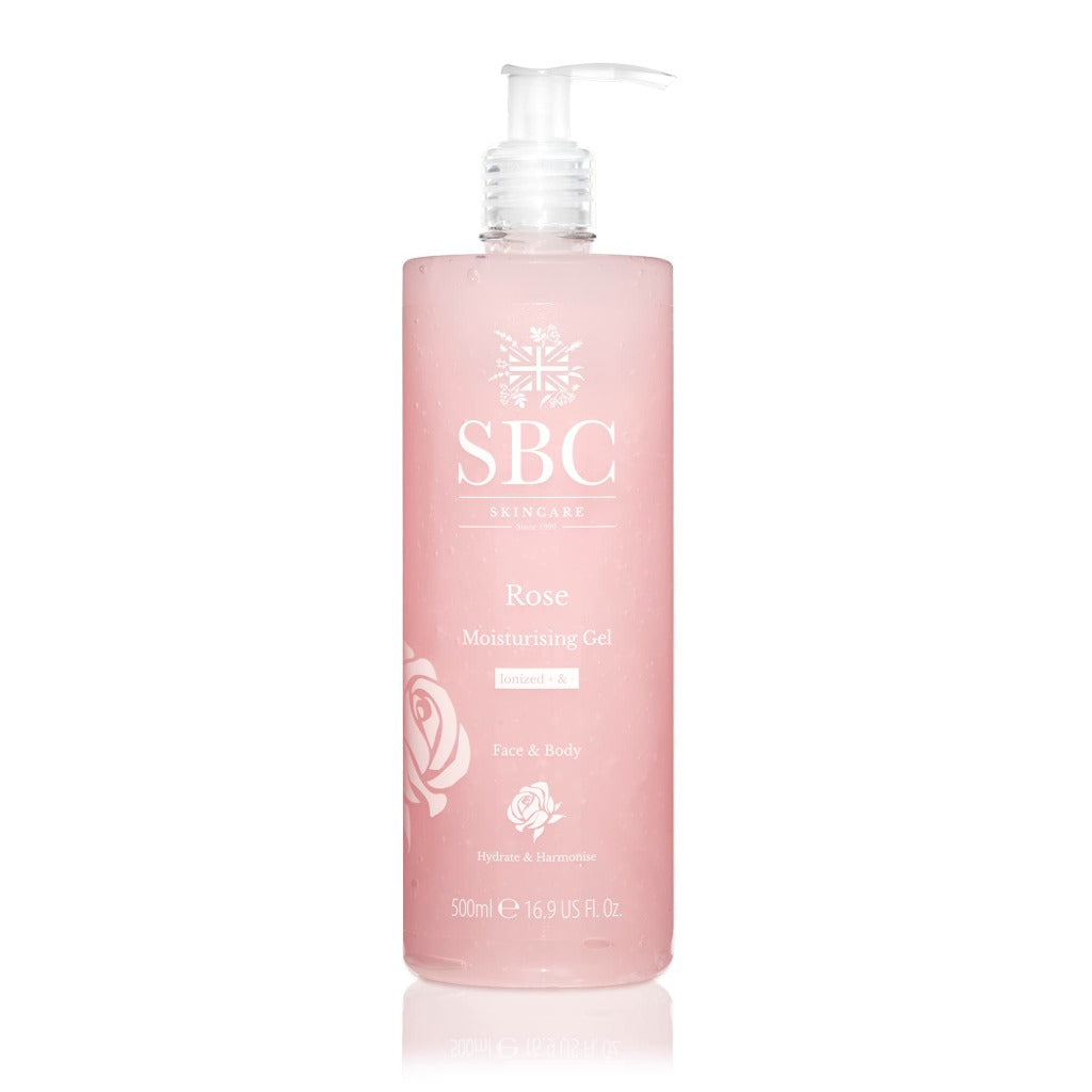 SBC Skincare Rose Moisturising Gel - Face & Body Hydrating Gel - Sensitive Skin 500ml - New