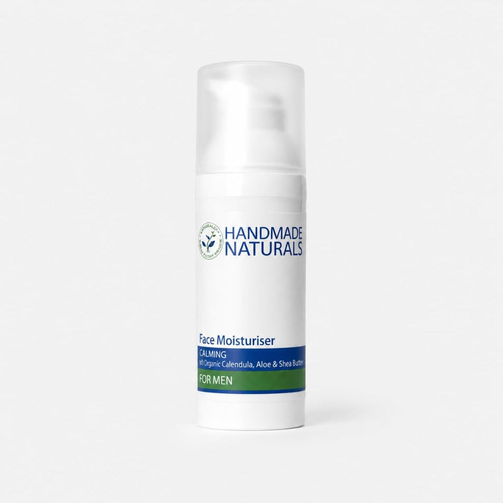 Handmade Naturals Face Moisturiser For Men - 100% Natural Facial Cream Lotion - New - BBE 08/2027