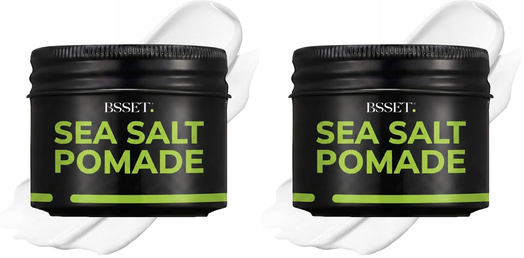 BSSET Sea Salt Pomade 100ml - Strong Hold Matte Finish - Hair Thickening Sculpting Styling Cream - Damaged Box