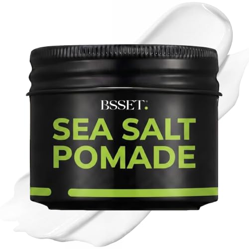 BSSET Sea Salt Pomade 100ml - Strong Hold Matte Finish - Hair Thickening Sculpting Styling Cream - Damaged Box