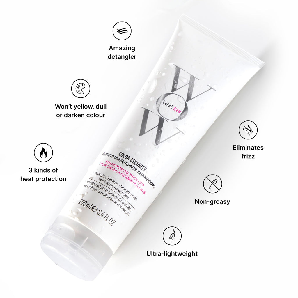 Color Wow Color Security Conditioner - Normal to Thick Hair - 250ml - Hydrating Hair Treatment - Damaged Box