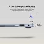 Samsung Galaxy Book5 (Edge) Copilot+ Laptop | 14' 3K Touchscreen AMOLED Display | Snapdragon X Elite | 16 GB RAM | 512 GB eUFS | Windows 11 | Aluminium Sapphire Blue - Very Good