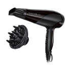 Remington D3198 Ionic Hair Dryer - 2200W Professional Styling, Diffuser, Concentrator, Frizz Control, Black - Damaged Box