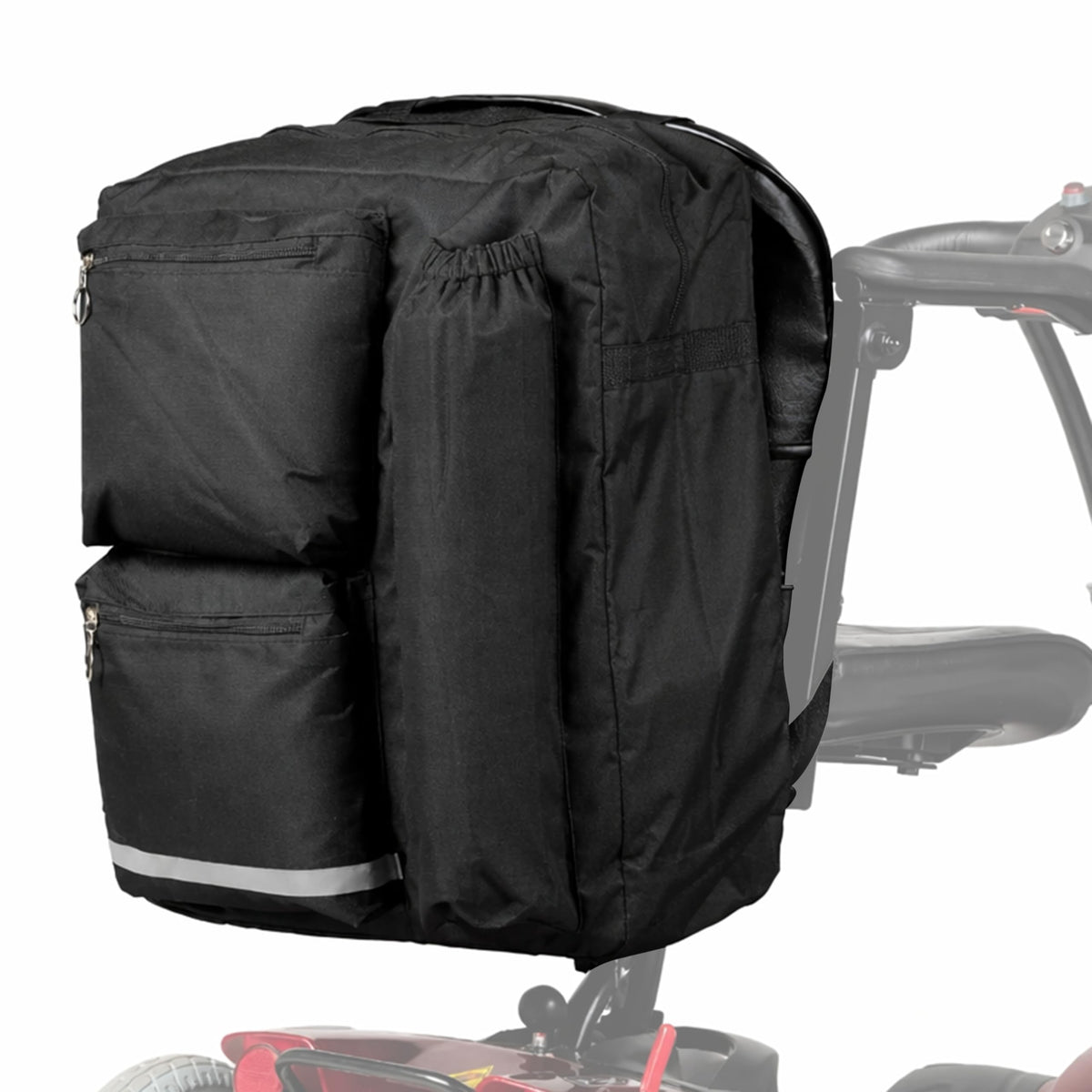 Days Deluxe Scooter Bag - Waterproof Mobility Aid Storage for Electric Scooters, Crutches & Walking Sticks - Black Polyester - Very Good