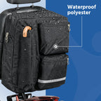 Days Deluxe Scooter Bag - Waterproof Mobility Aid Storage for Electric Scooters, Crutches & Walking Sticks - Black Polyester - Very Good