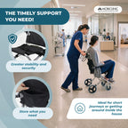 Mobiclinic Neptuno Folding Transport Wheelchair for Adults - Lightweight Aluminium - Ergonomic Seat & Backrest - Travel Belt - Damaged Box