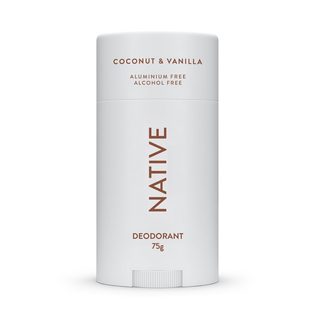 Native Coconut & Vanilla Deodorant - 75ml Natural Aluminium Free Stick - New - BBE 06/2028