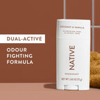 Native Coconut & Vanilla Deodorant - 75ml Natural Aluminium Free Stick - New - BBE 06/2028