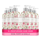 Baylis & Harding Royale Garden Luxury Hand Wash 500ml - 6 Pack Liquid Soap Refill Bulk Set - Damaged Box