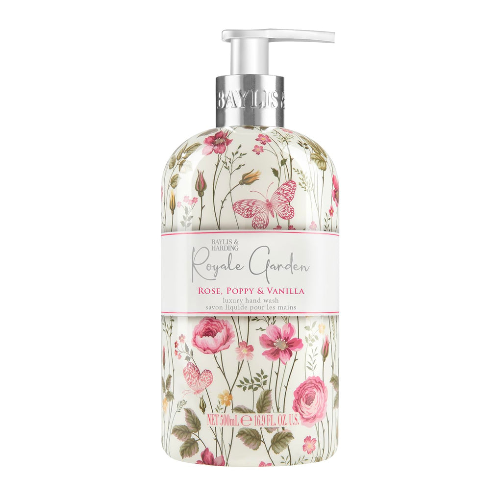 Baylis & Harding Royale Garden Luxury Hand Wash 500ml - 6 Pack Liquid Soap Refill Bulk Set - Damaged Box